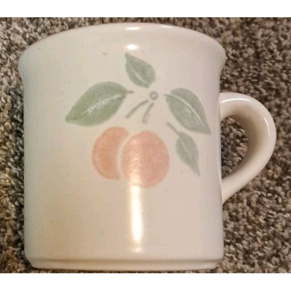 Pfaltzgraff GARDEN GROVE Replacement Dinner Flat Cup Mug Peach Design & Trim